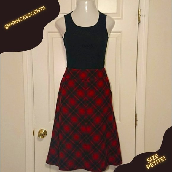 Vintage Pendleton Wool Skirt - Red Plaid - Picture 1 of 3